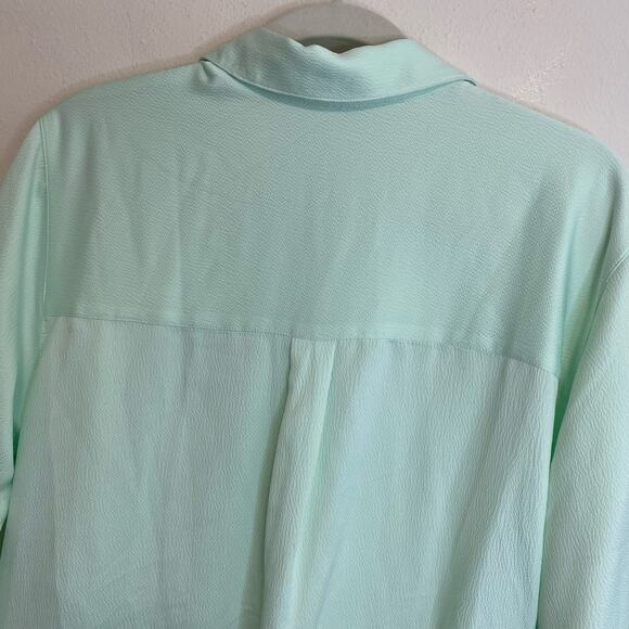 L'Academie Women's Dress The Amorette Mini Button Front Tie Waist Mint Small - Picture 9 of 9